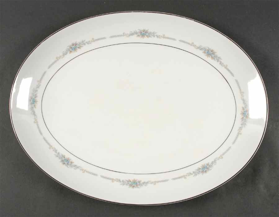 Delphina 16" Oval Serving Platter by Mikasa-1