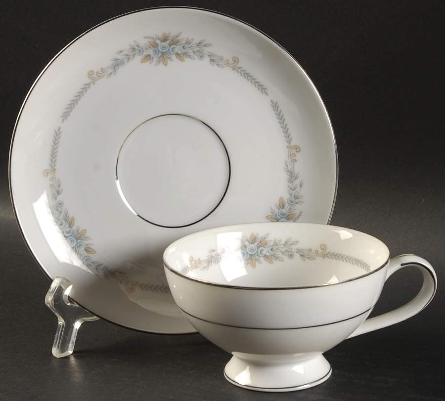 Delphina Footed Cup & Saucer Set by Mikasa-1