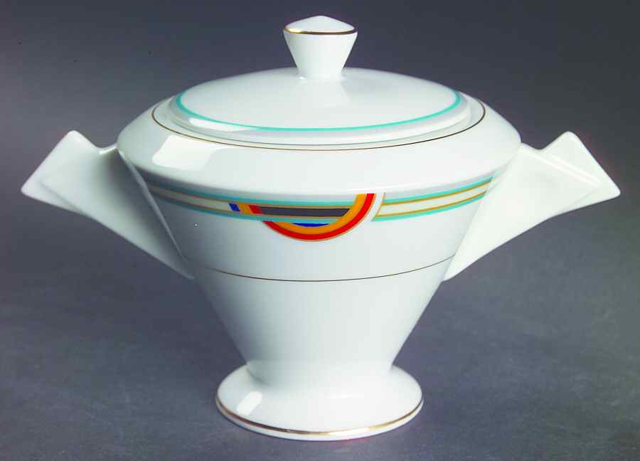 Deco Rainbow Sugar Bowl & Lid by Mikasa-1