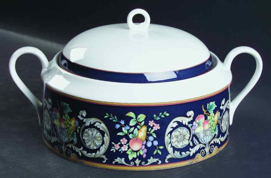 Della Robbia Blue Tureen &  Lid by Mikasa-1