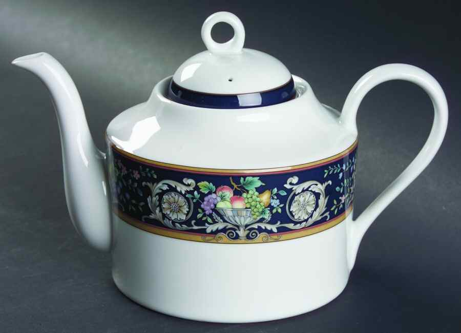 Della Robbia Blue Teapot & Lid by Mikasa-1