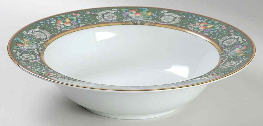Della Robbia Green 10" Round Vegetable Bowl by Mikasa-1