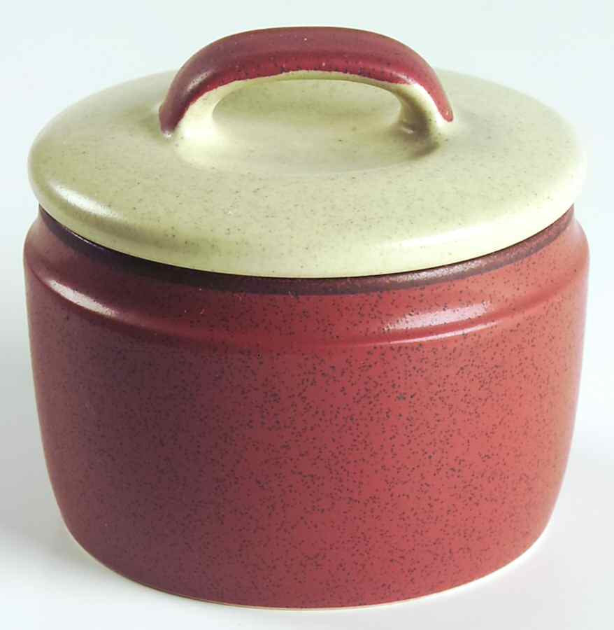 Deep Sienna Sugar Bowl & Lid by Mikasa-1