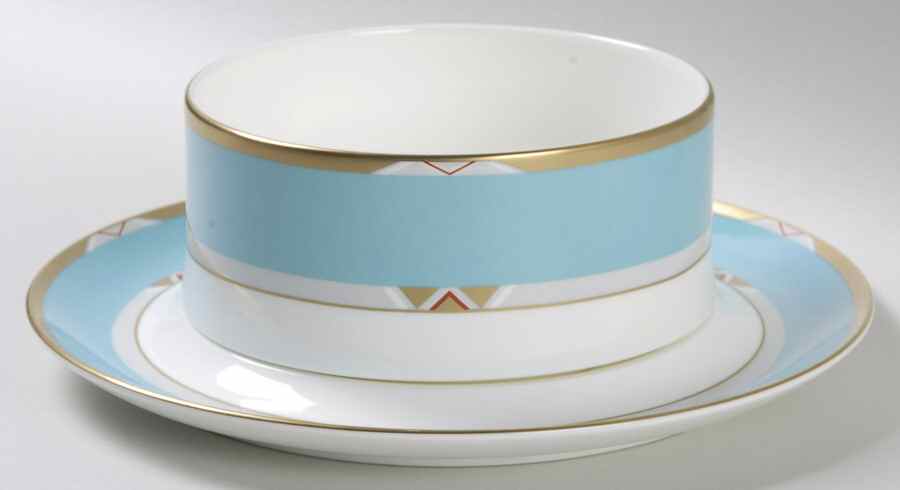 Deco Turquoise Gravy Boat & Underplate by Mikasa-1