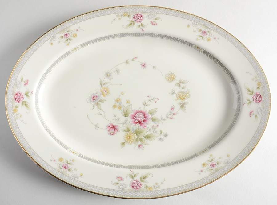 Devonshire 14" Oval Serving Platter by Mikasa-1