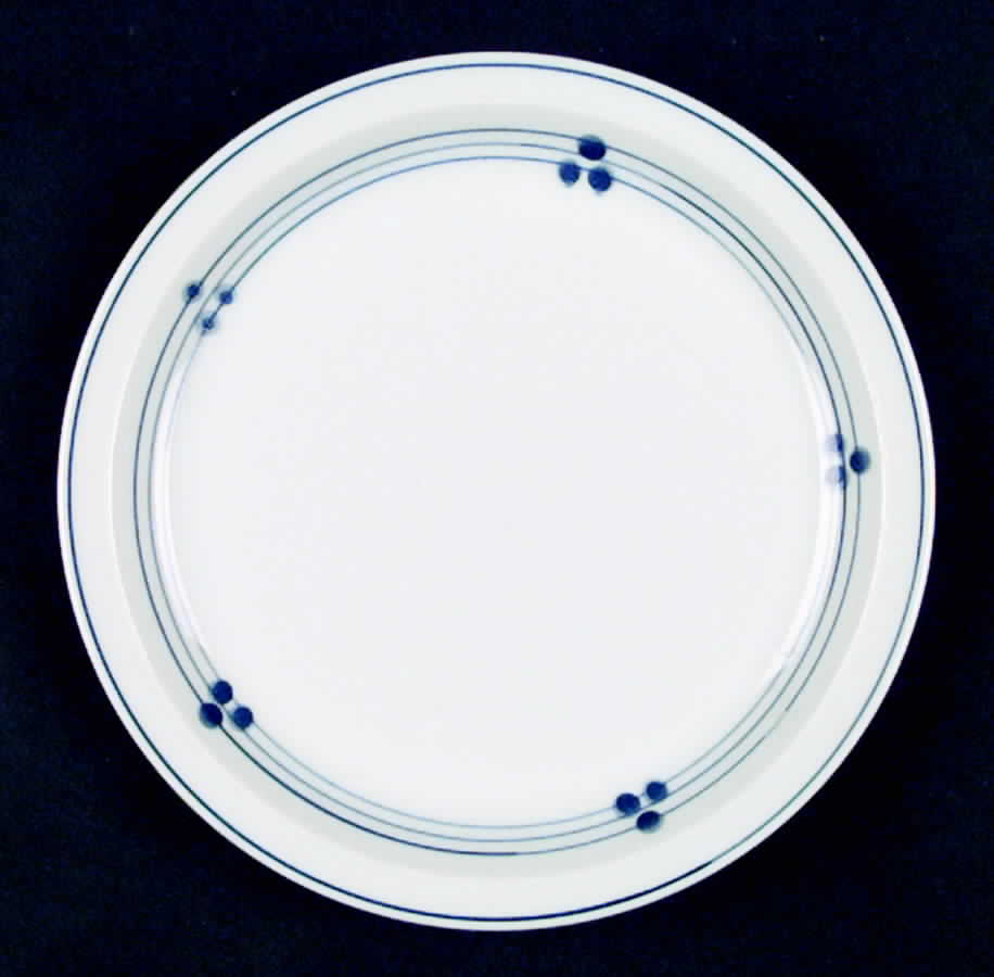 Disco Blue Salad Plate by Mikasa-1