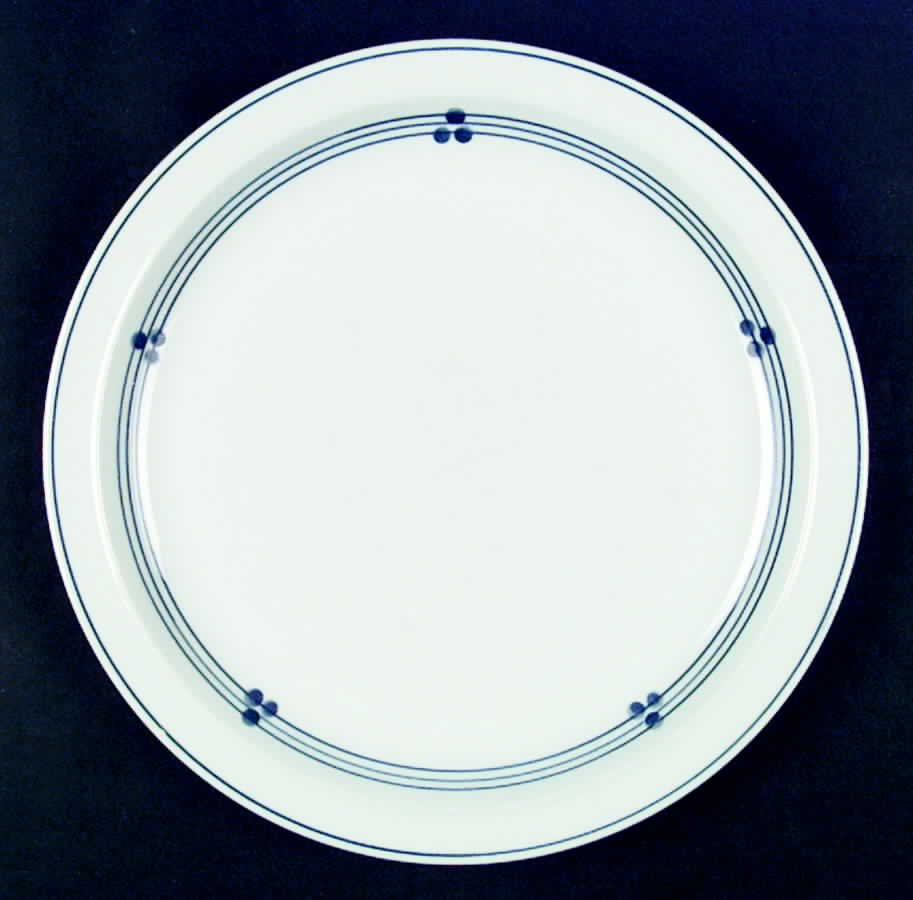 Disco Blue Dinner Plate by Mikasa-1