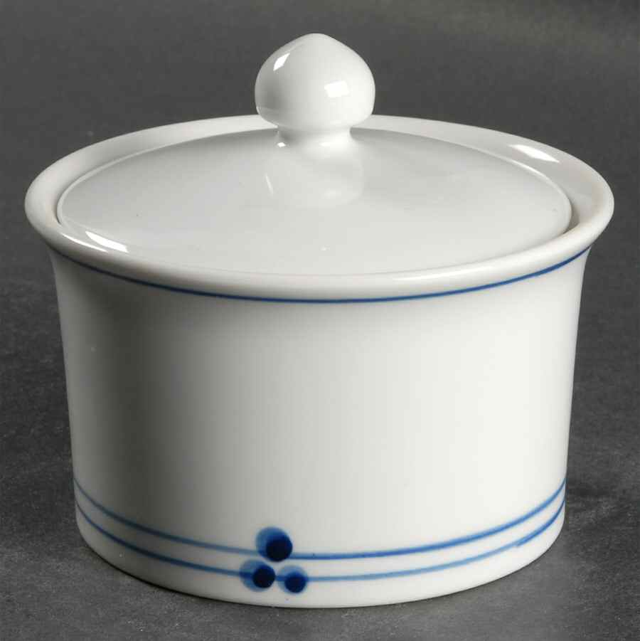 Disco Blue Sugar Bowl & Lid by Mikasa-1