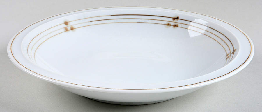 Disco Brown Rim Soup Bowl by Mikasa-1