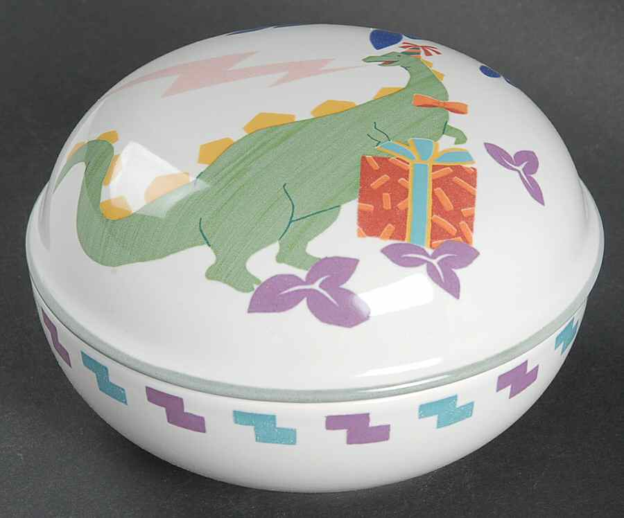 Dino & Friends 4" Round Box & Lid by Mikasa-1