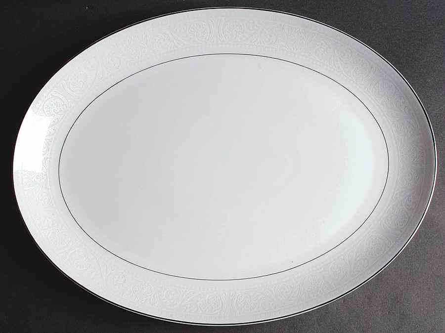 Diplomat 16" Oval Serving Platter by Mikasa-1