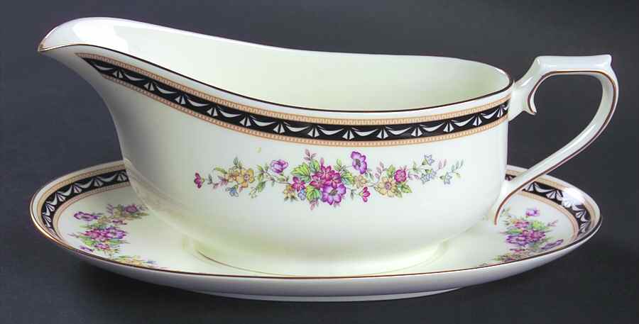 Diplomat Gravy Boat & Underplate by Mikasa-1