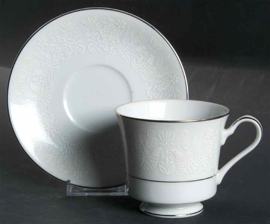 Diplomat Footed Cup & Saucer Set by Mikasa-1