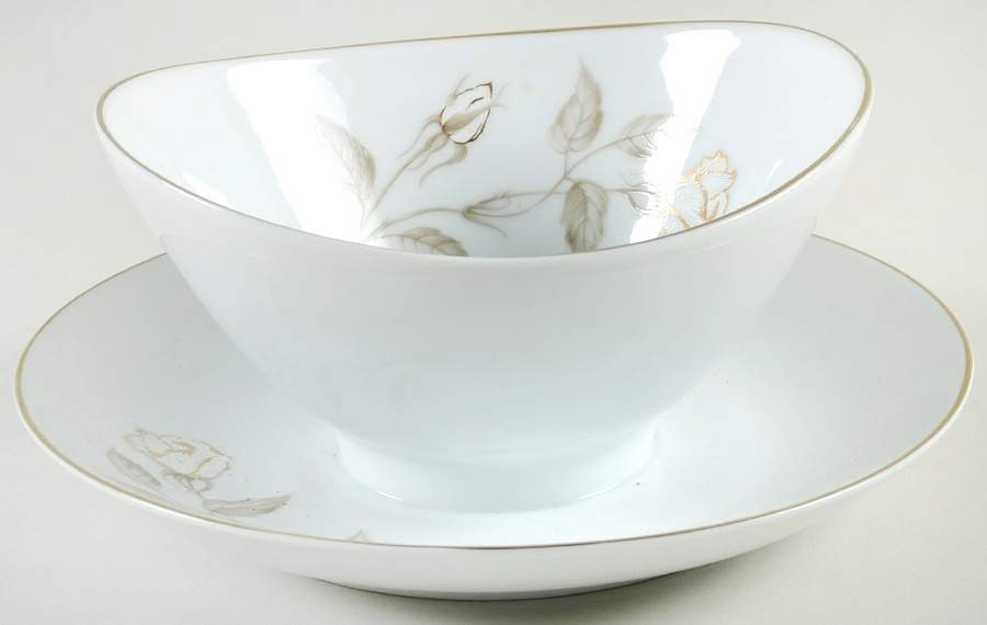 Dolores Gravy Boat with Attached Underplate by Mikasa-1