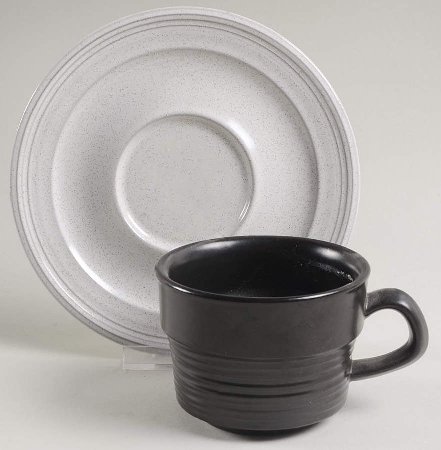 Domino Flat Cup & Saucer Set by Mikasa-1