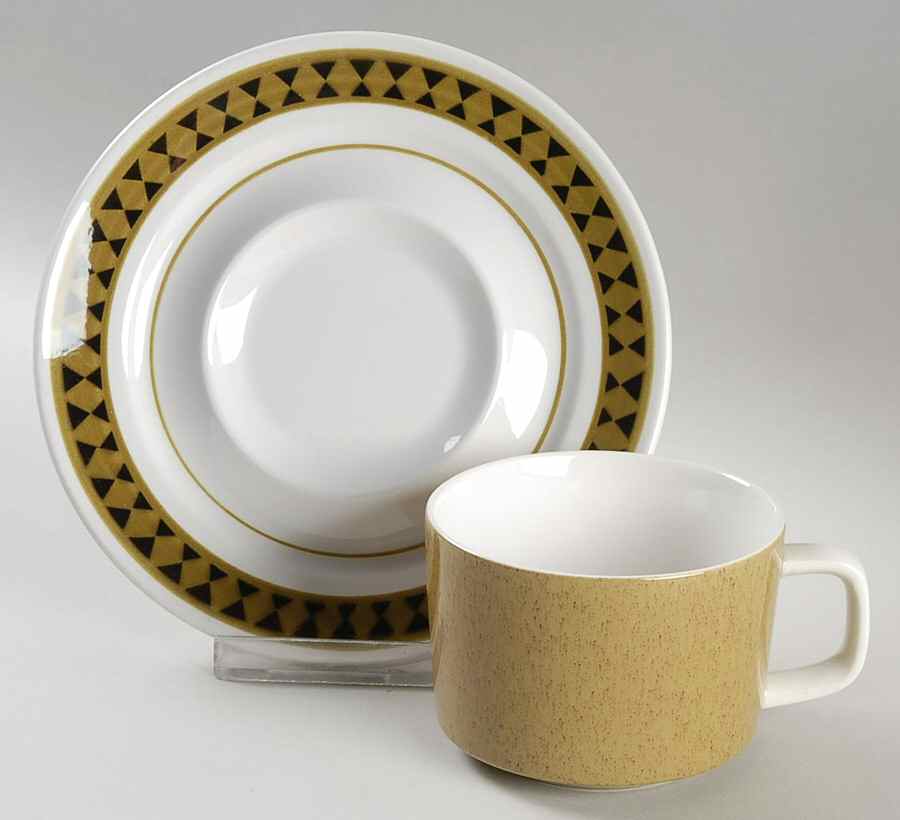 Dominique Flat Cup & Saucer Set by Mikasa-1