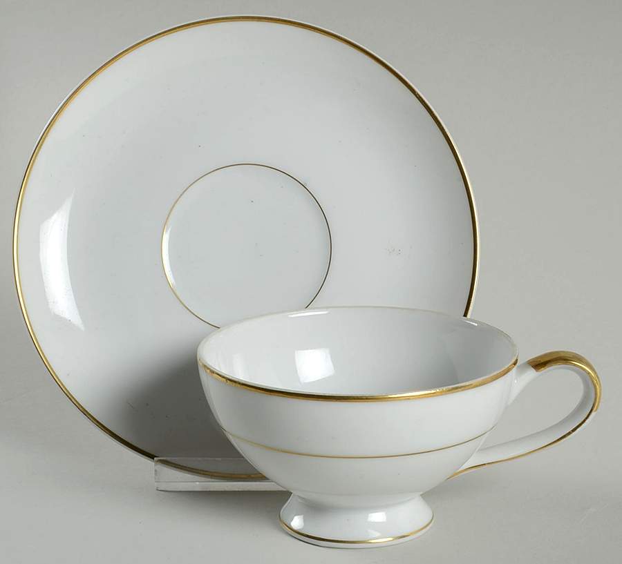 Doric Footed Cup & Saucer Set by Mikasa-1