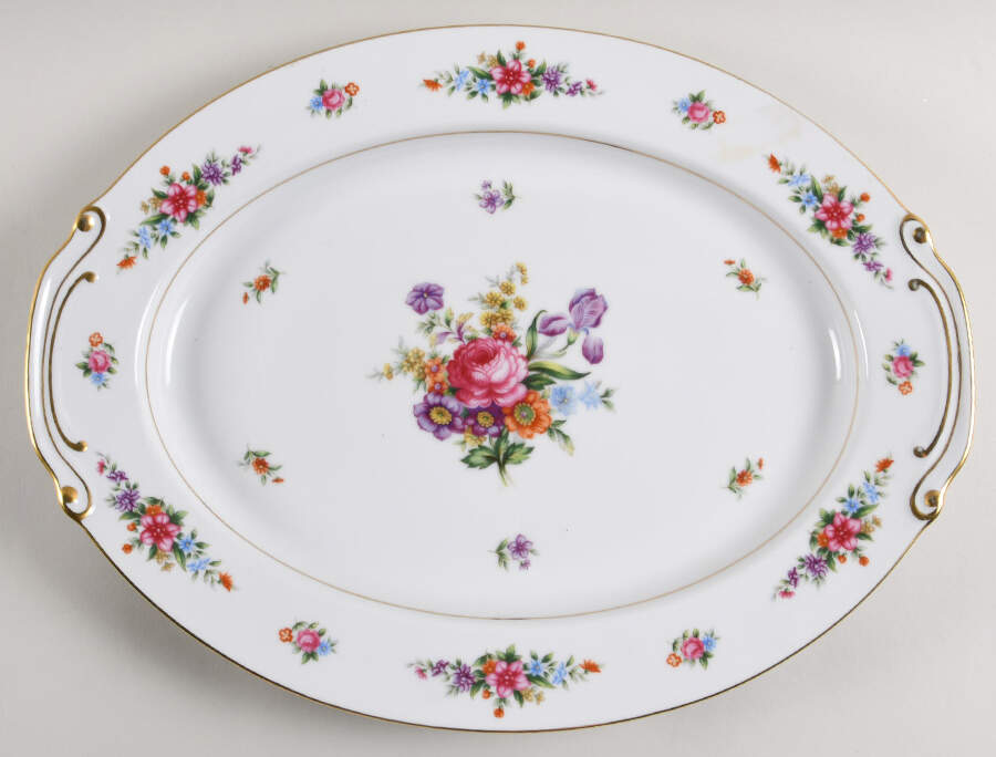 Dresdalia 16" Oval Serving Platter by Mikuni-1