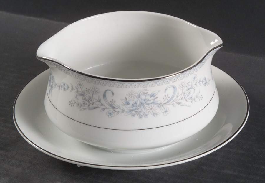 Dresden Rose Round Gravy Boat/Attached Underplate by Mikasa-1