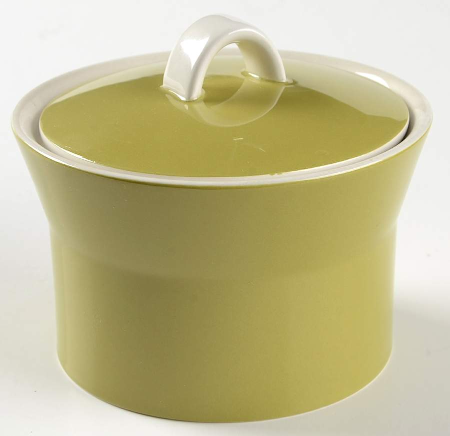 Duplex Green Sugar Bowl & Lid by Mikasa-1