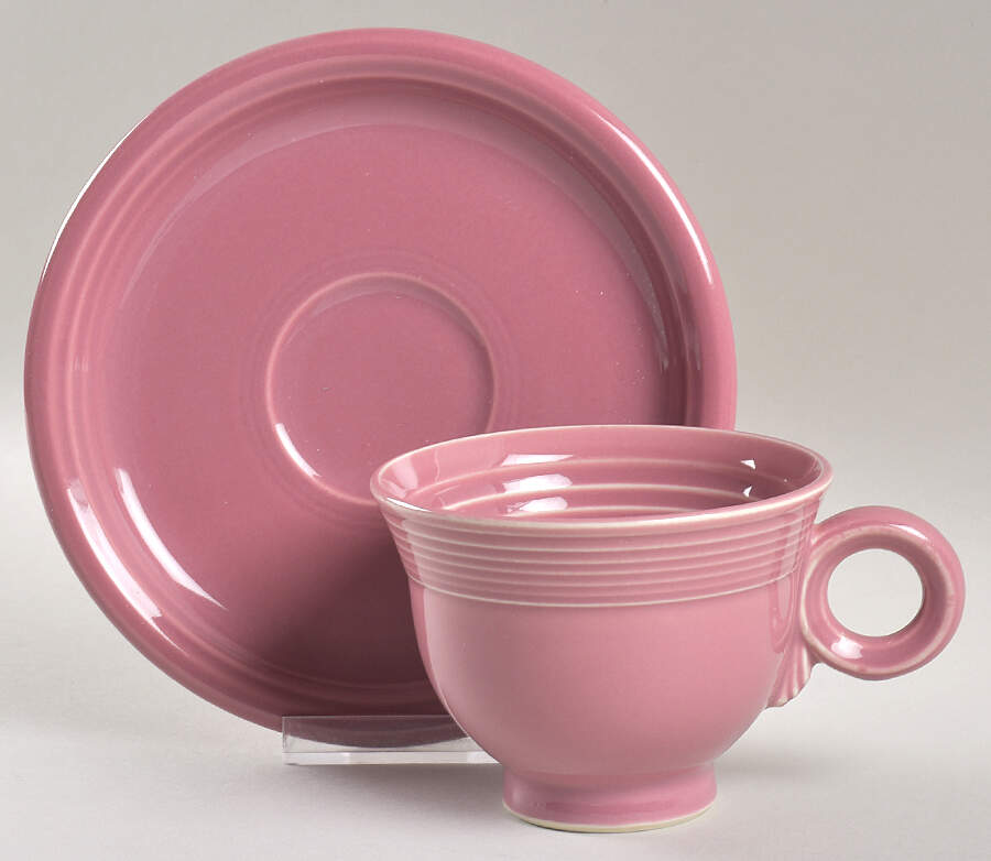 Dusty Rose Footed Cup & Saucer Set by Mikasa-1