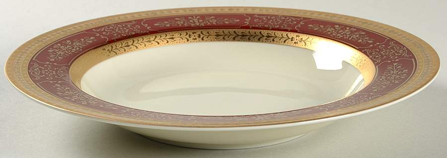 Dynasty Red Rim Soup Bowl by Mikasa-1