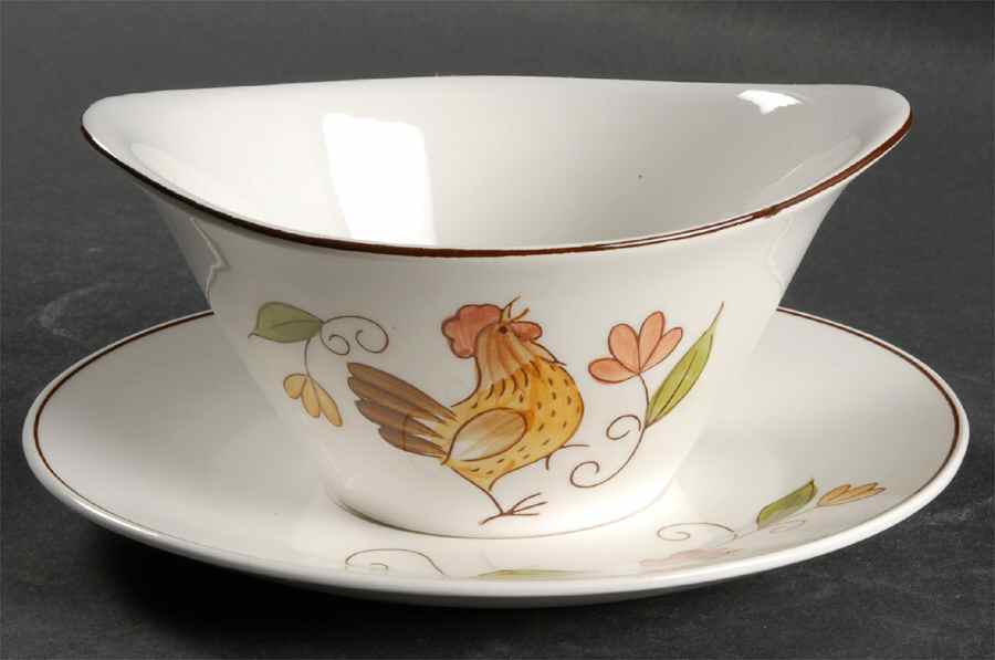 Early Morn Gravy Boat & Underplate by Mikasa-1