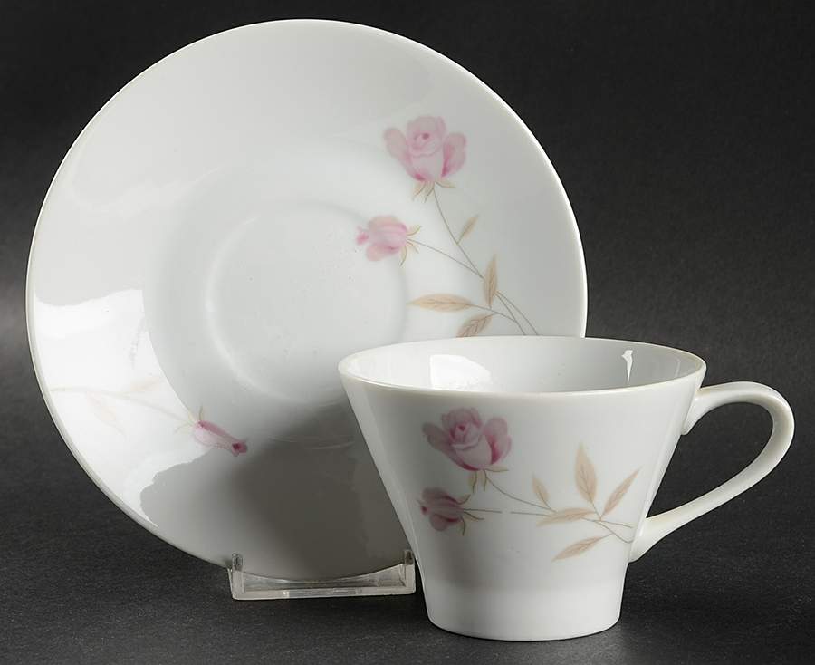 Early Rose Flat Cup & Saucer Set by Mikasa-1