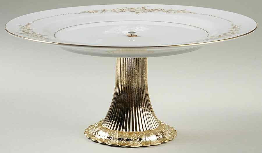 Eaton Cake Stand with 4"-5" Metal Pedestal  Hc by Mikasa-1