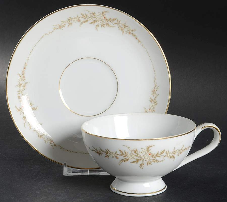 Eaton Footed Cup & Saucer Set by Mikasa-1