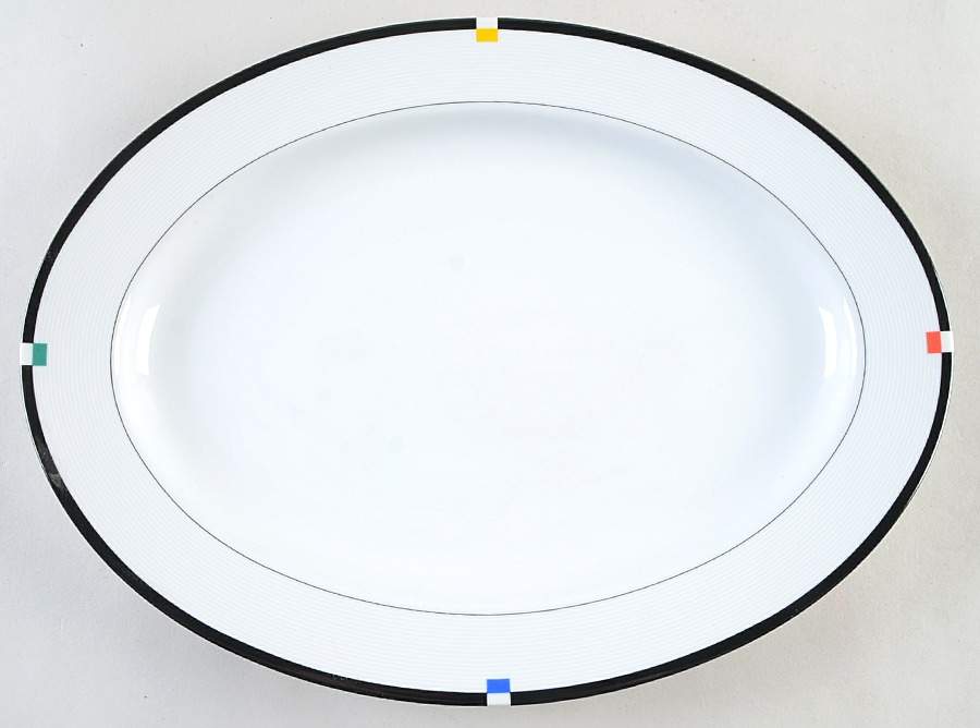 Ebony Accent 14" Oval Serving Platter by Mikasa-1
