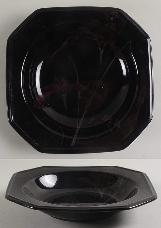 Ebony Fleur Rim Soup Bowl by Mikasa-1
