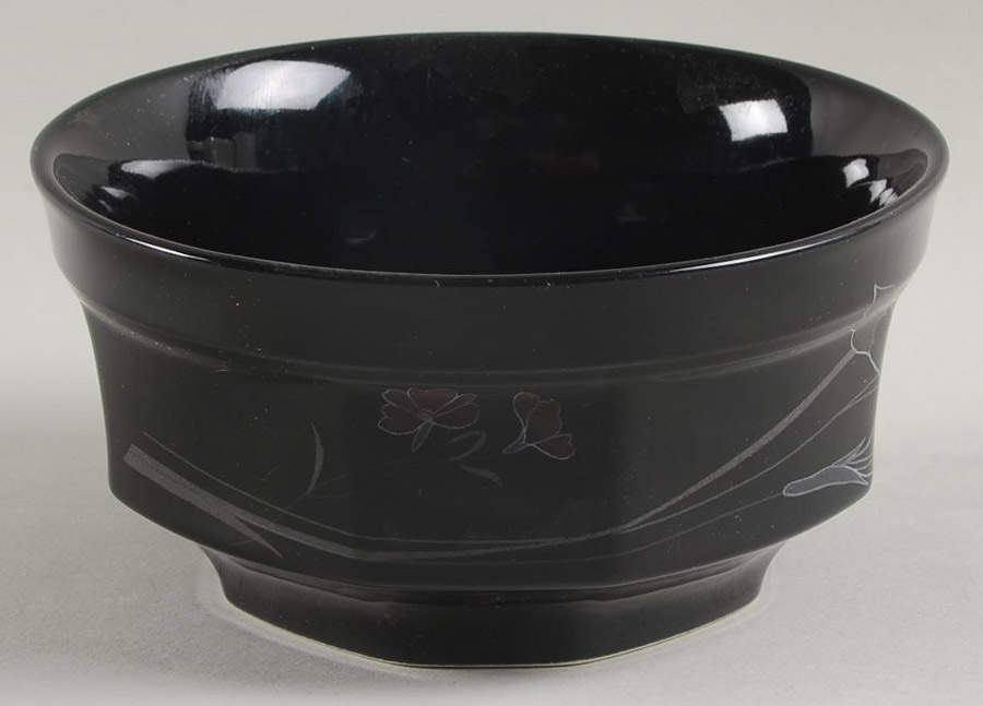 Ebony Fleur Fruit/Dessert (Sauce) Bowl by Mikasa-1