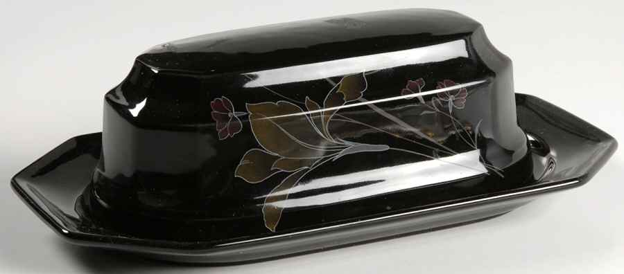 Ebony Fleur 1/4 Lb Covered Butter by Mikasa-1
