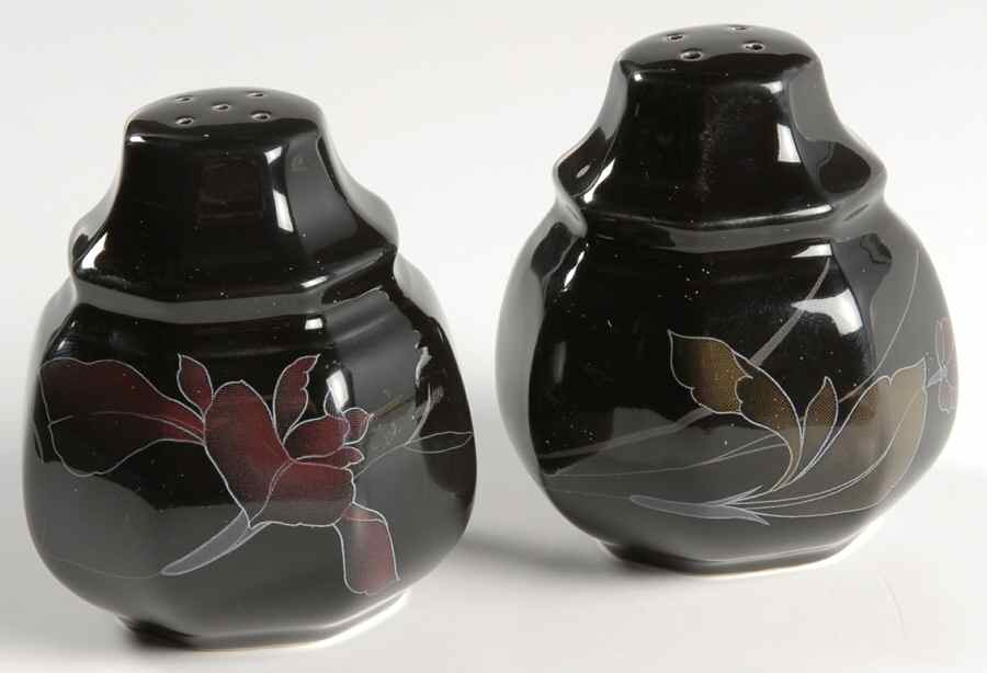 Ebony Fleur Salt & Pepper Set by Mikasa-1