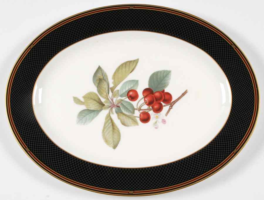 Ebony Garden 14" Oval Serving Platter by Mikasa-1