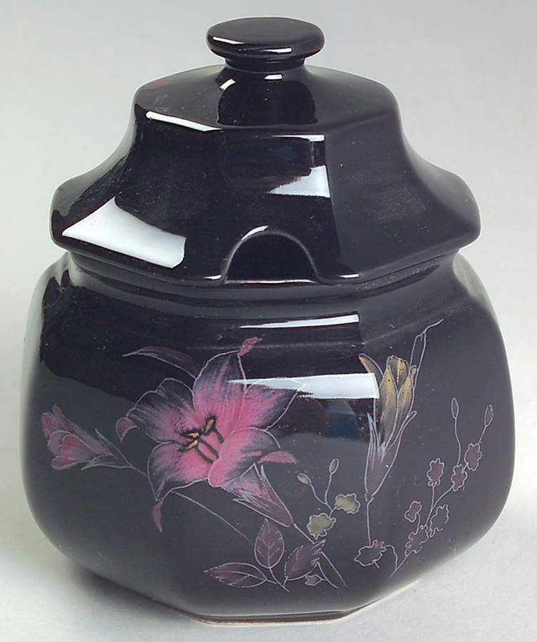 Ebony Meadow Sugar Bowl & Lid by Mikasa-1
