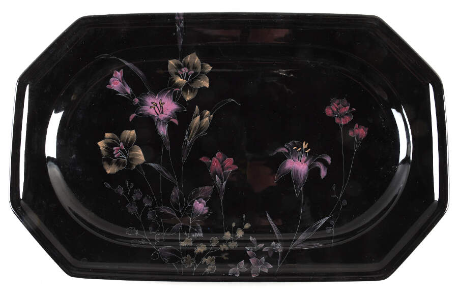 Ebony Meadow 14" Oval Serving Platter by Mikasa-1