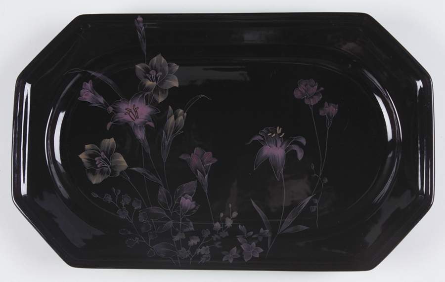 Ebony Meadow 14" Oval Serving Platter by Mikasa-1