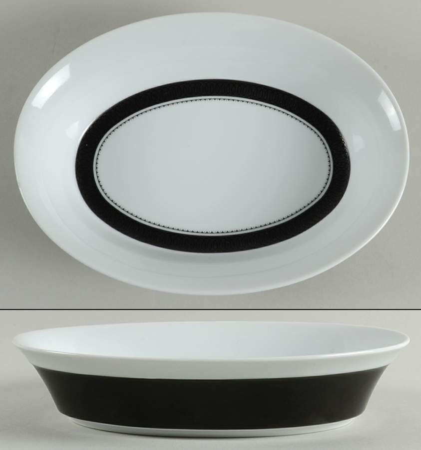 Ebony 10" Oval Vegetable Bowl by Mikasa-1