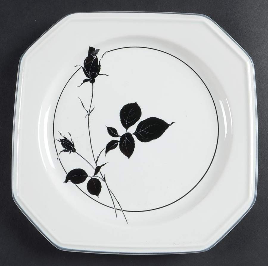 Ebony Rose Salad Plate by Mikasa-1