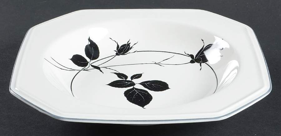 Ebony Rose Rim Soup Bowl by Mikasa-1