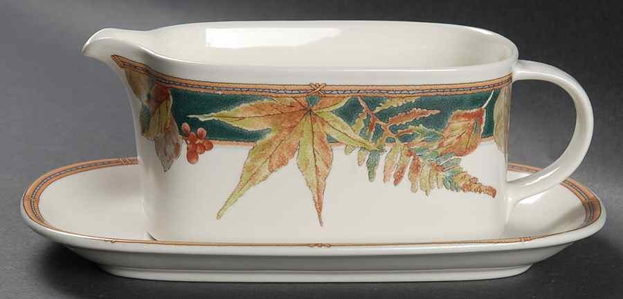 Ecology Gravy Boat & Underplate (Relish/Butter) by Mikasa-1