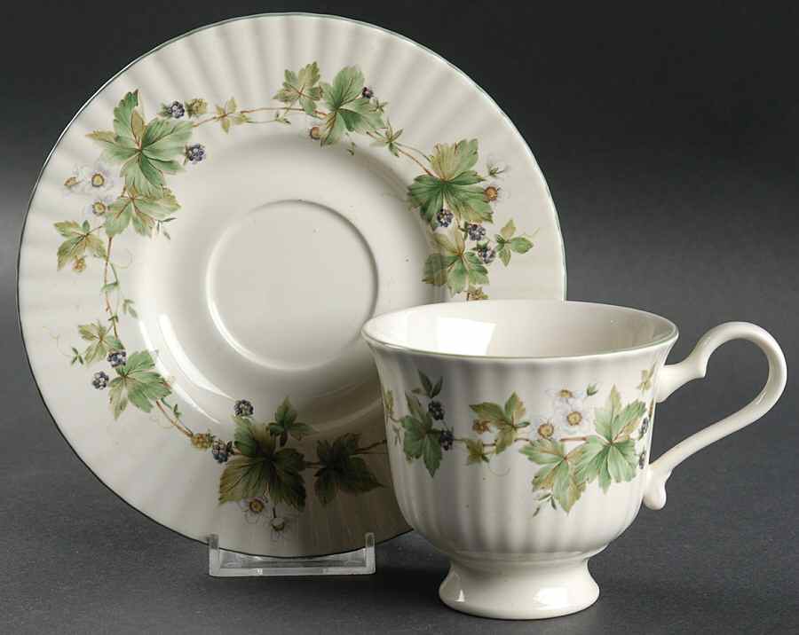 Eden Hall Footed Cup & Saucer Set by Mikasa-1