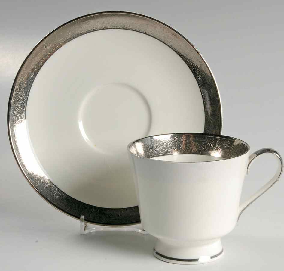 Edinburgh Footed Cup & Saucer Set by Mikasa-1