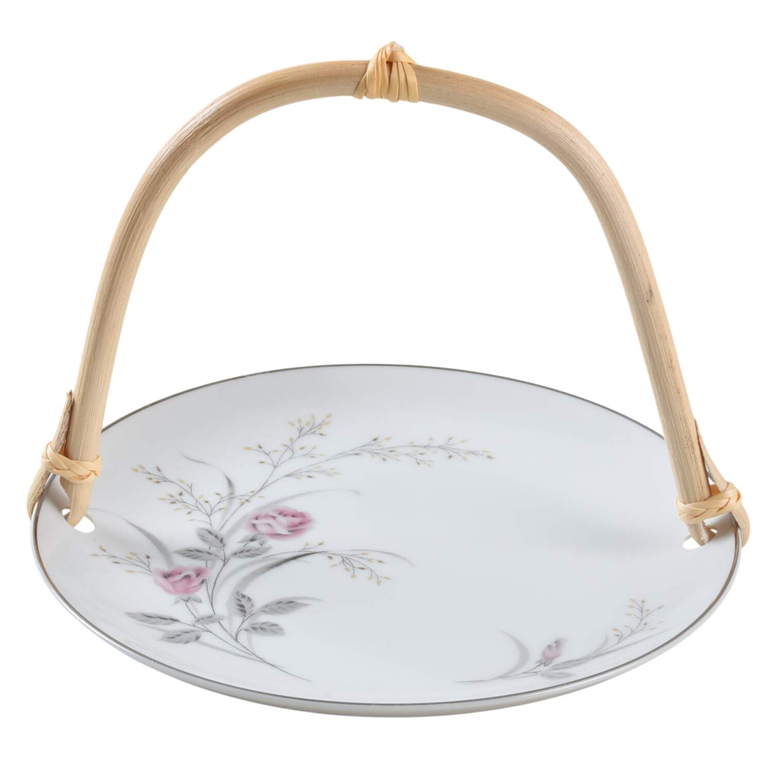 Edwina 5 3/8"-5 5/8" Bamboo Handled Serving Plate  HC by Mikasa-1