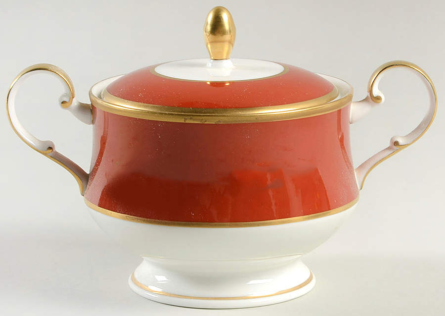 Egyptian Terra Cotta Sugar Bowl & Lid by Mikasa-1