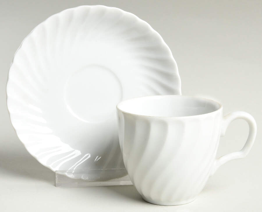 Elegance Flat Demitasse Cup & Saucer Set by Mikasa-1