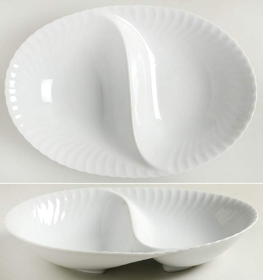 Elegance 11" Oval Divided Vegetable Bowl by Mikasa-1