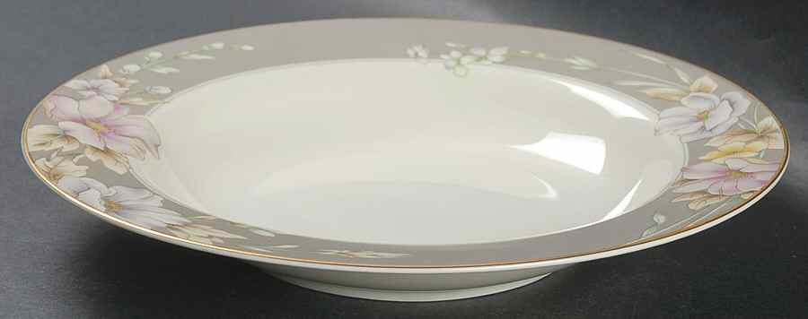 Elegance Grey Rim Soup Bowl by Mikasa-1